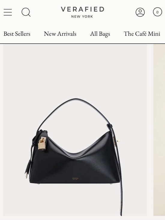 Verafied Handbags - VERAFIED New York Black Leather Shoulder Hobo